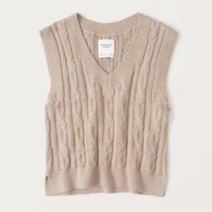Abercrombie Cropped V-Neck Sweater Vest